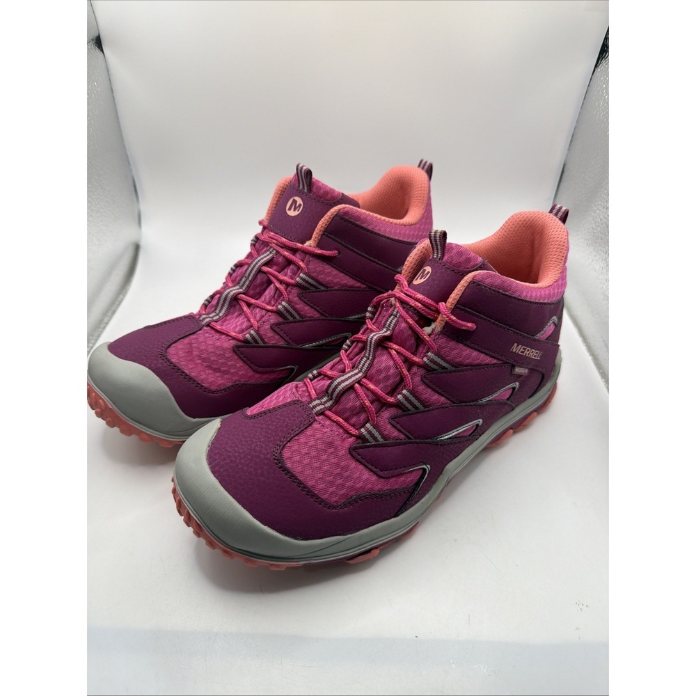 Merrell‎ Big Kids Girls Hiking High Top Ankle Boots Shoes Purple Size 7 NEW